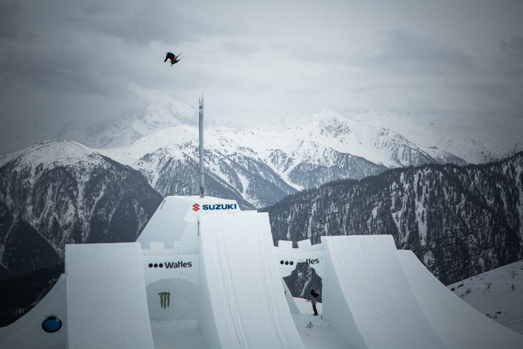 Bene Mayr hip air at the 2016 Suzuki Nine Knights event.