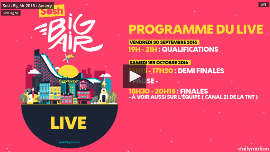 Sosh Big Air Livestream