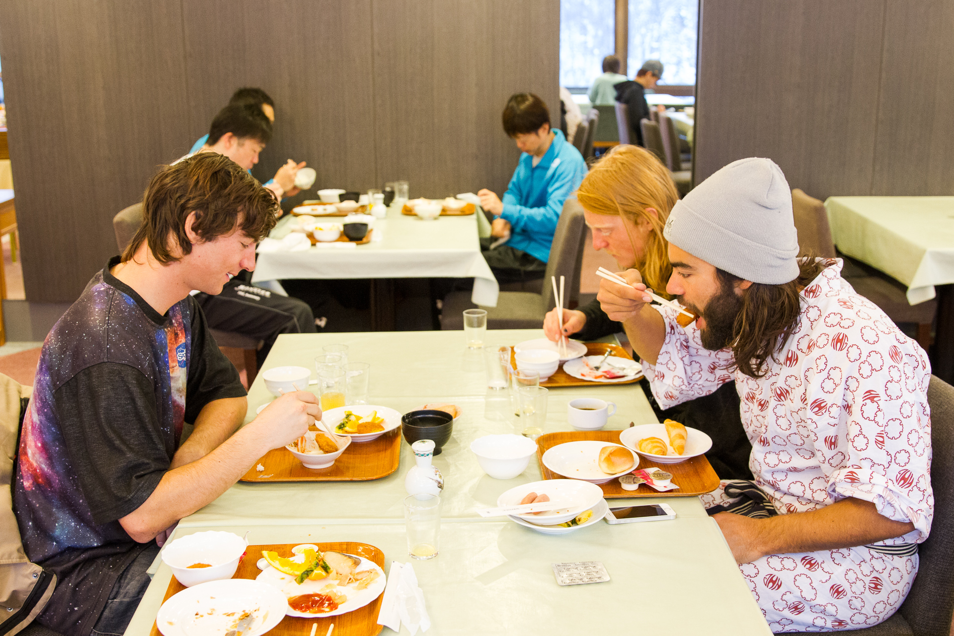 Breakfast at the Niseko Grand Hotel, Niseko Japan.