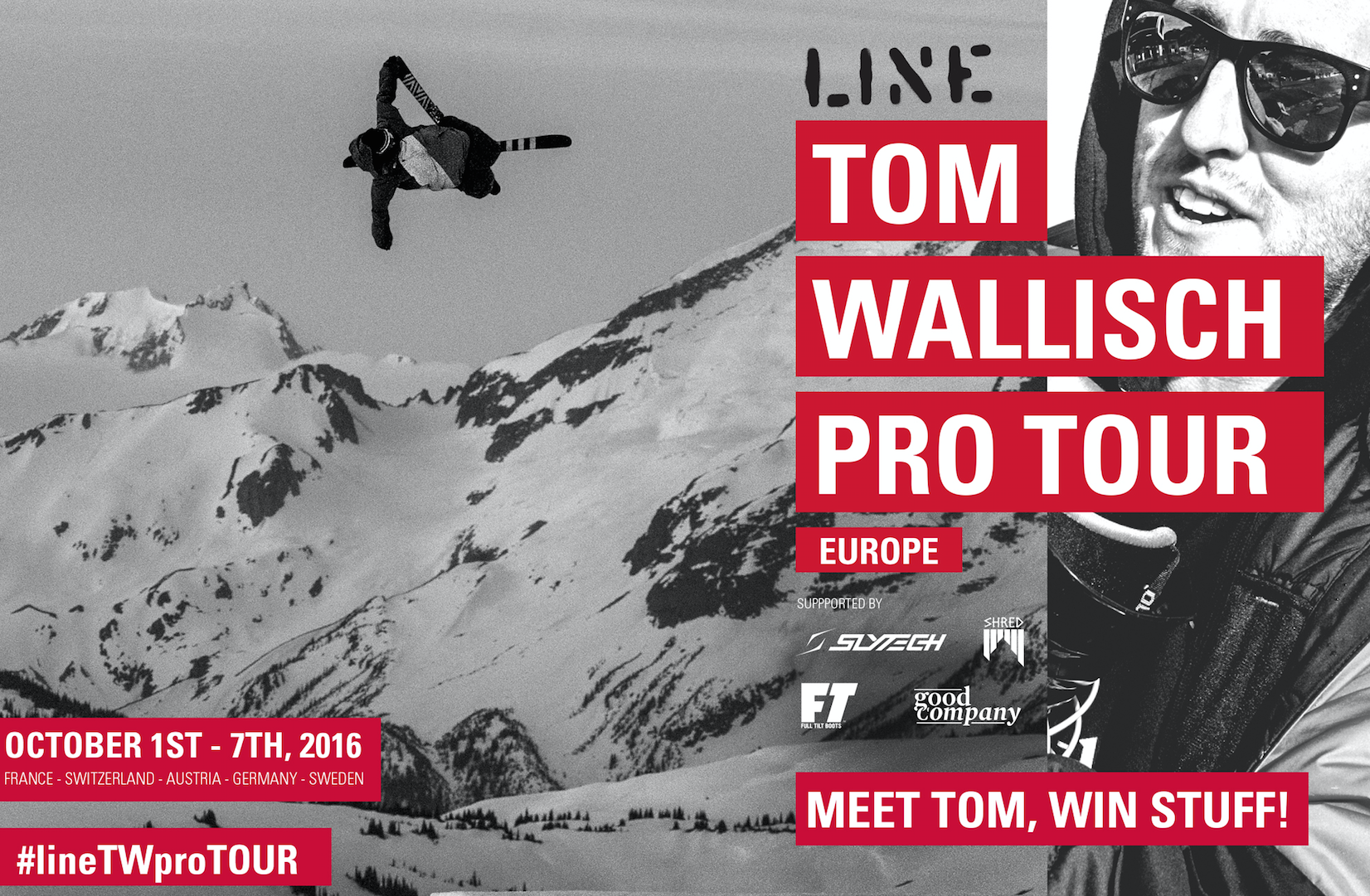 Don´t miss out on the Tom Wallisch and Line Ski Europe Tour.