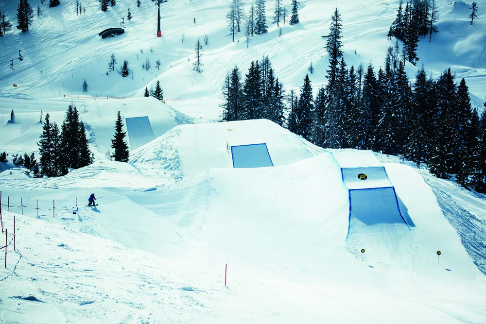 The famous pro kickerline at Absolut Park Flachauwinkl