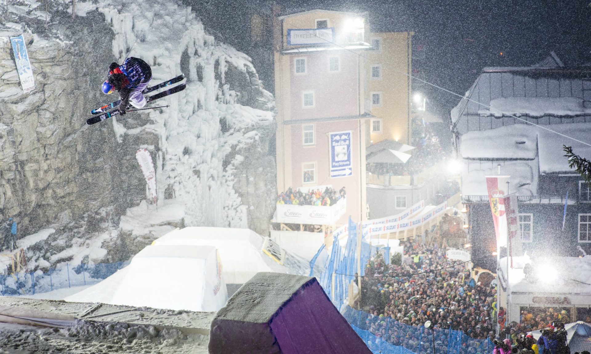 Elias Ambuehl performs during Red Bull Playstreets 2013 in Bad Gastein, Austria on February 23rd, 2013 // Erwin Polanc/Red Bull Content Pool