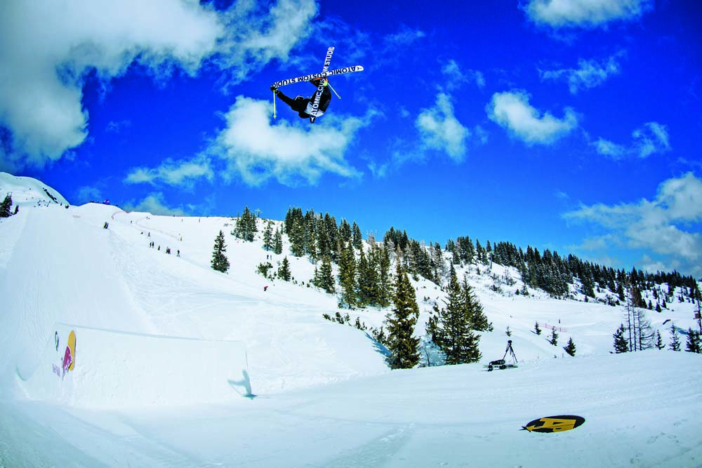 Dennis Ranalter getting his steeze on at Absolut Park Flachauwinkl
