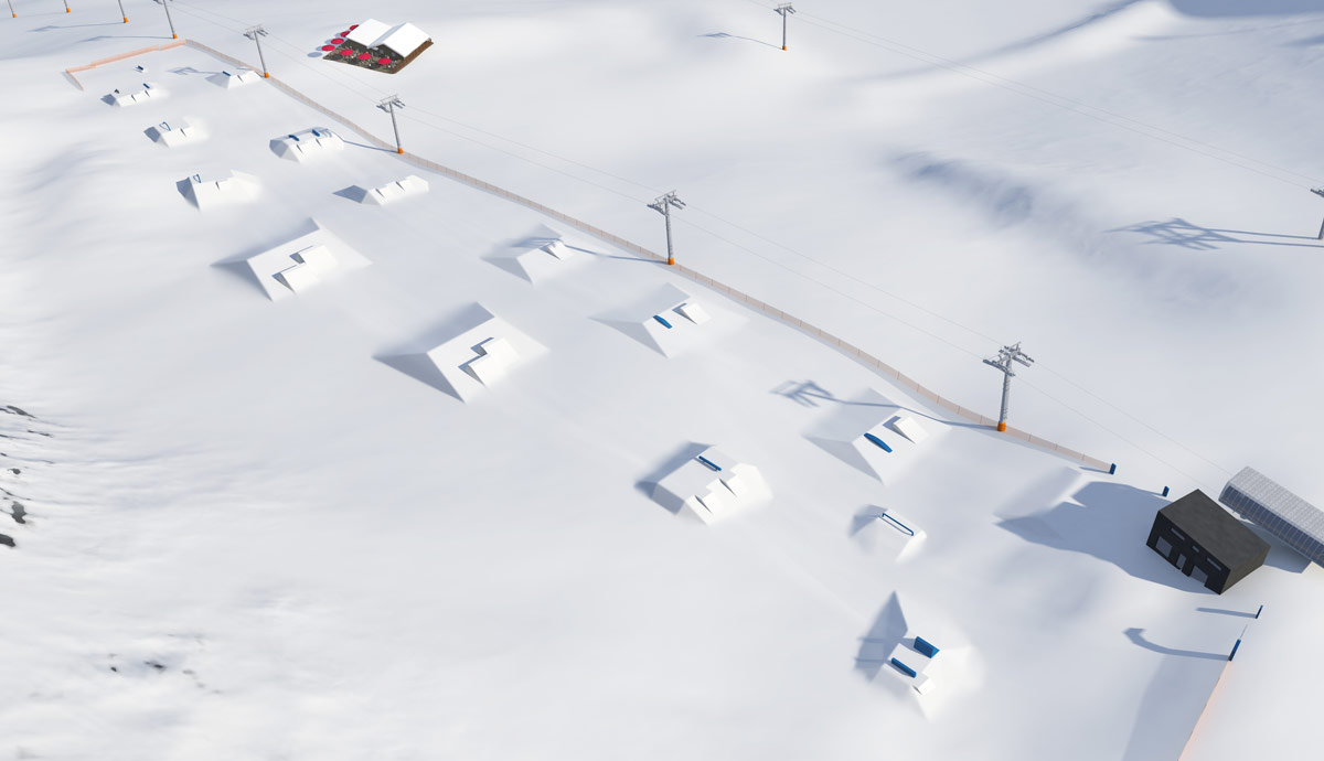 Golden Roofpark Snowpark Axamer Lizum Set Up
