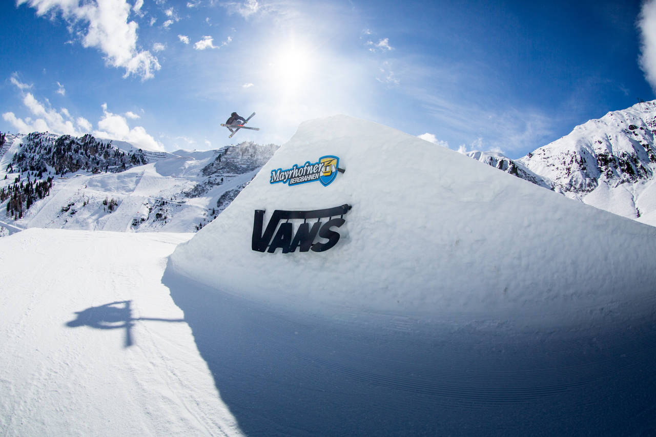 Mathias Kranebitter getting some air time at the Vans Penken Park Mayrhofen by Patrick Steiner