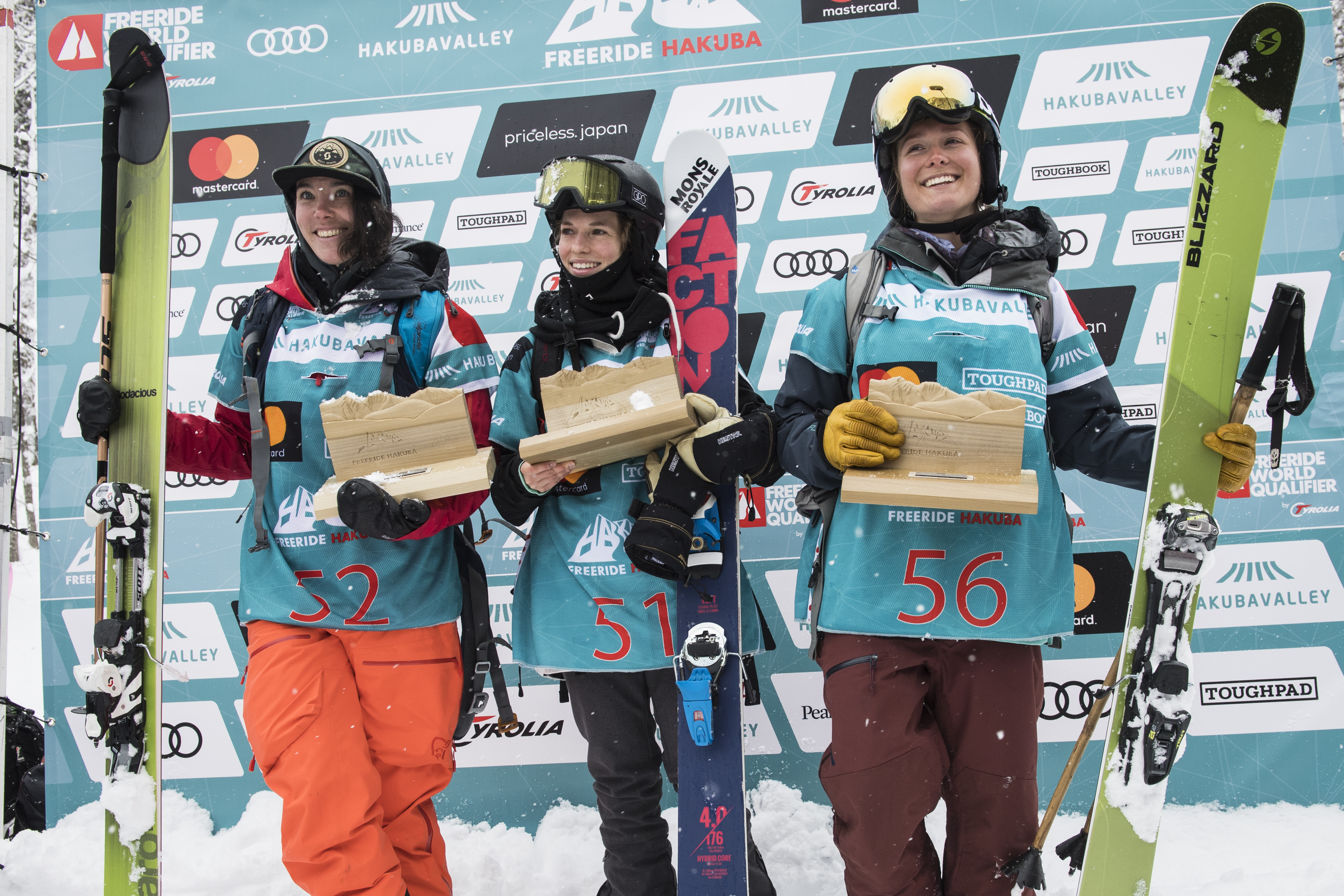 Podium Women, Freeride Worldtour Qualifier Hakuba, Japan