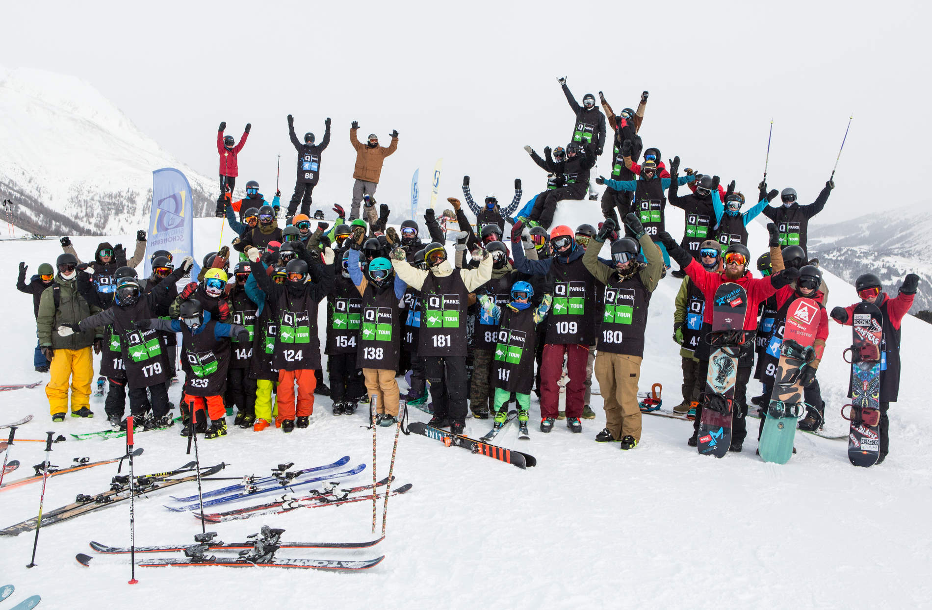 Everybody had a great time at the 2017 QParks Freeski Tour at Snowpark Schöneben casptured by PatrickSteiner