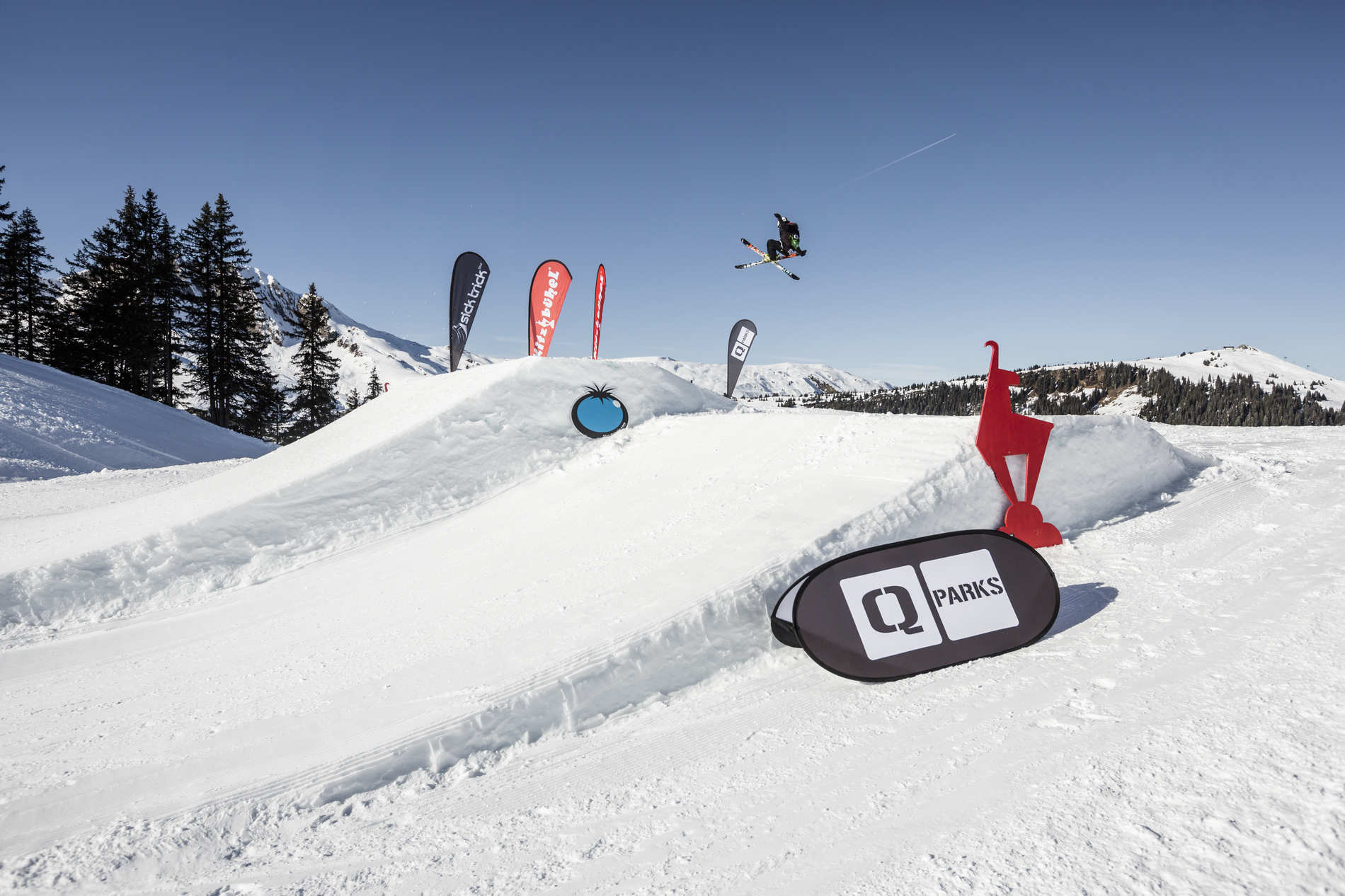 Fillipo Kreidl catching some air at the Sick Trick Tour Open in Kitzbühel