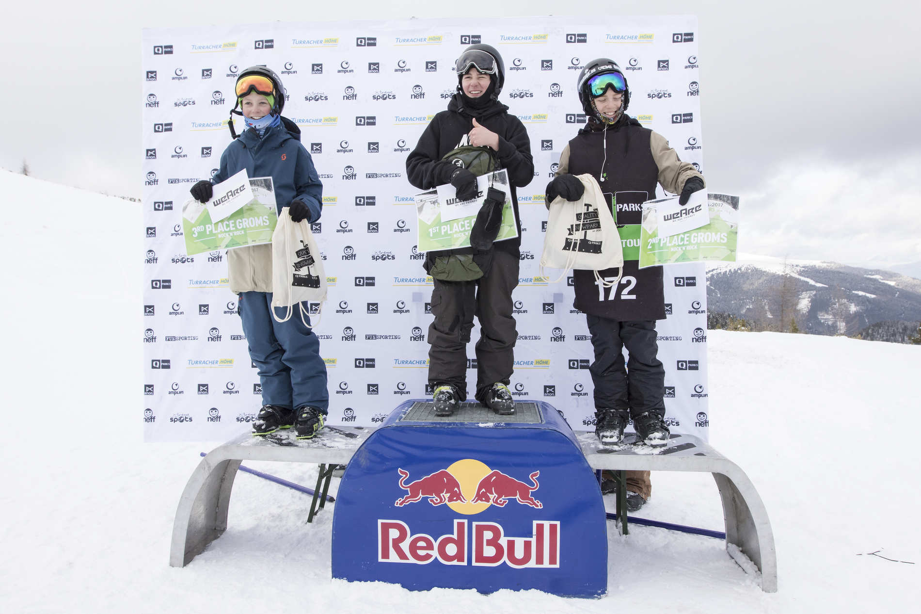 Podium Knock'n'Rock Snowpark Turracherhöhe QParks Freeski Tour Ski Groms Men