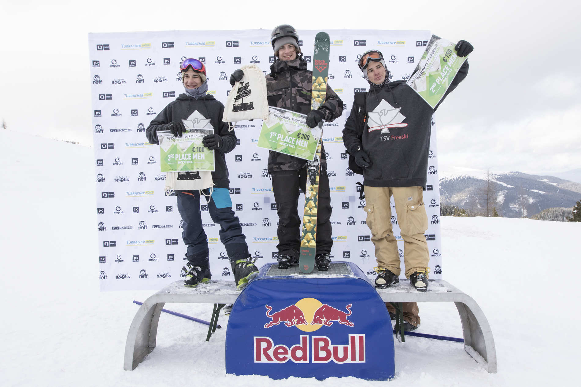 Podium Knock'n'Rock Snowpark Turracherhöhe QParks Freeski Tour Ski Men