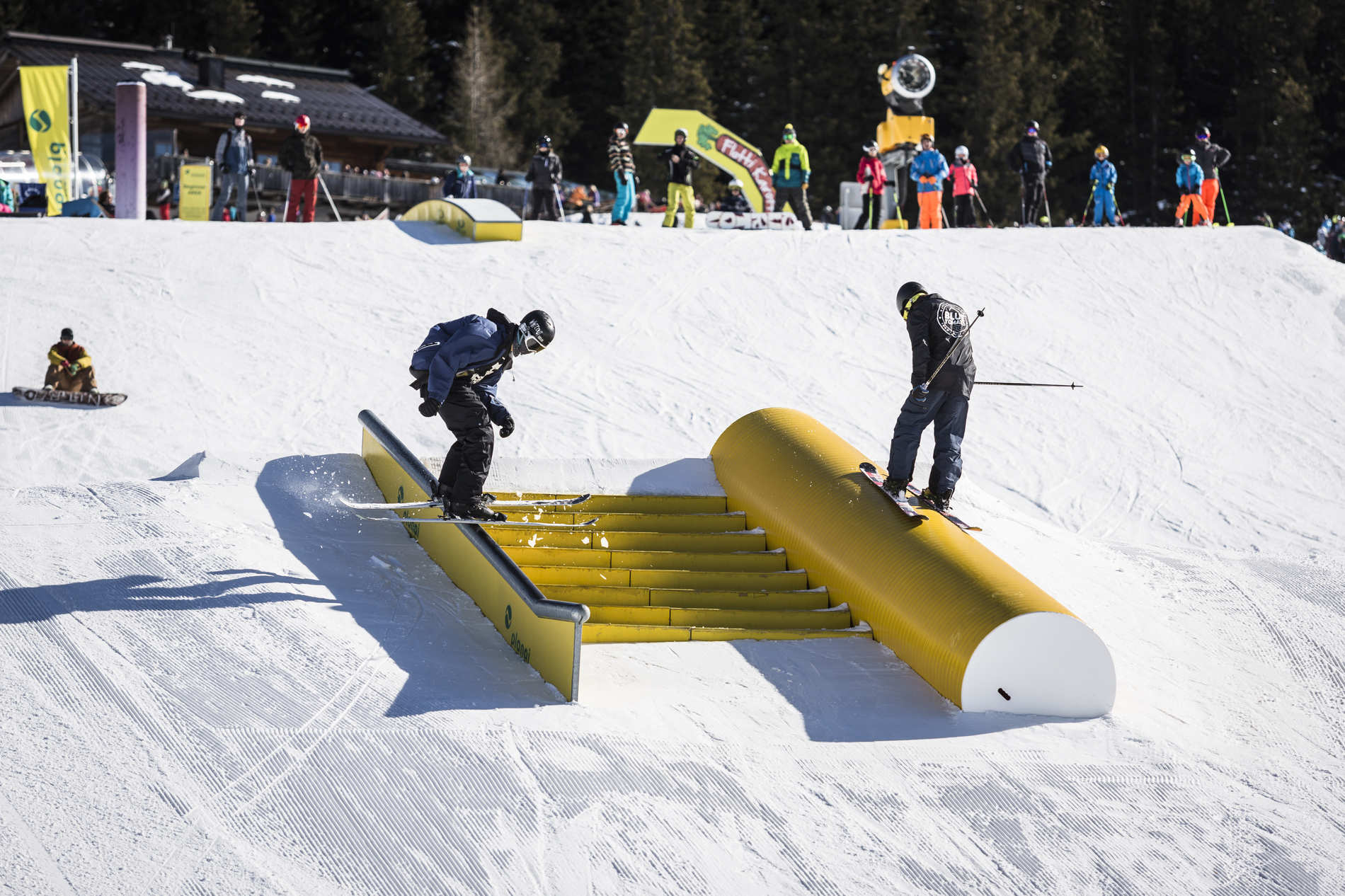 Martin and Tim sharing the fun times at Superpark Planai