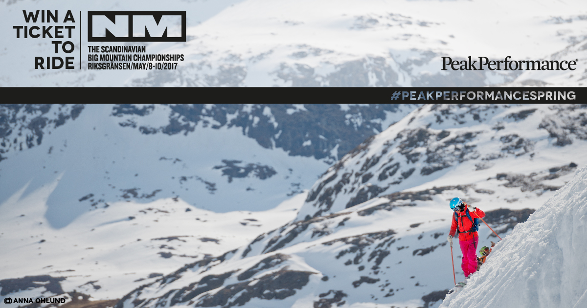 Win a ticket to the Scandinavian Big Mountain Championships together with Peak Performance