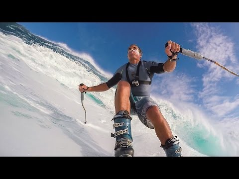 Chuck Patterson takes skiing into big waves with one hell of a ride