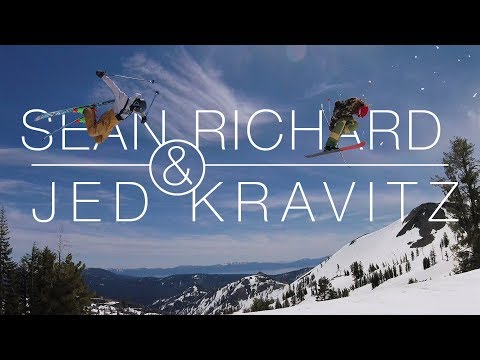 Snowledge Ambassadors Jed Kravitz and Sean Richard enjoy a beautiful bluebird day at Squaw Valley
