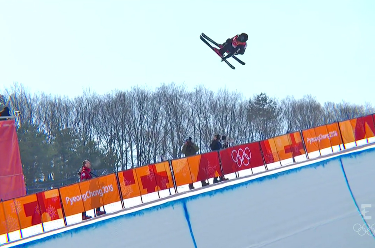 Nico Porteous at Olympic Ski Halfpipe