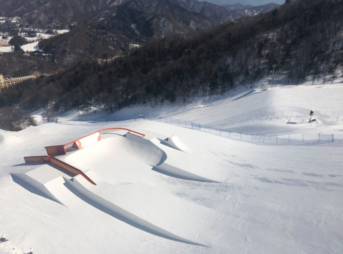 Olympic Slopestyle Course 2018 Pyeongchang