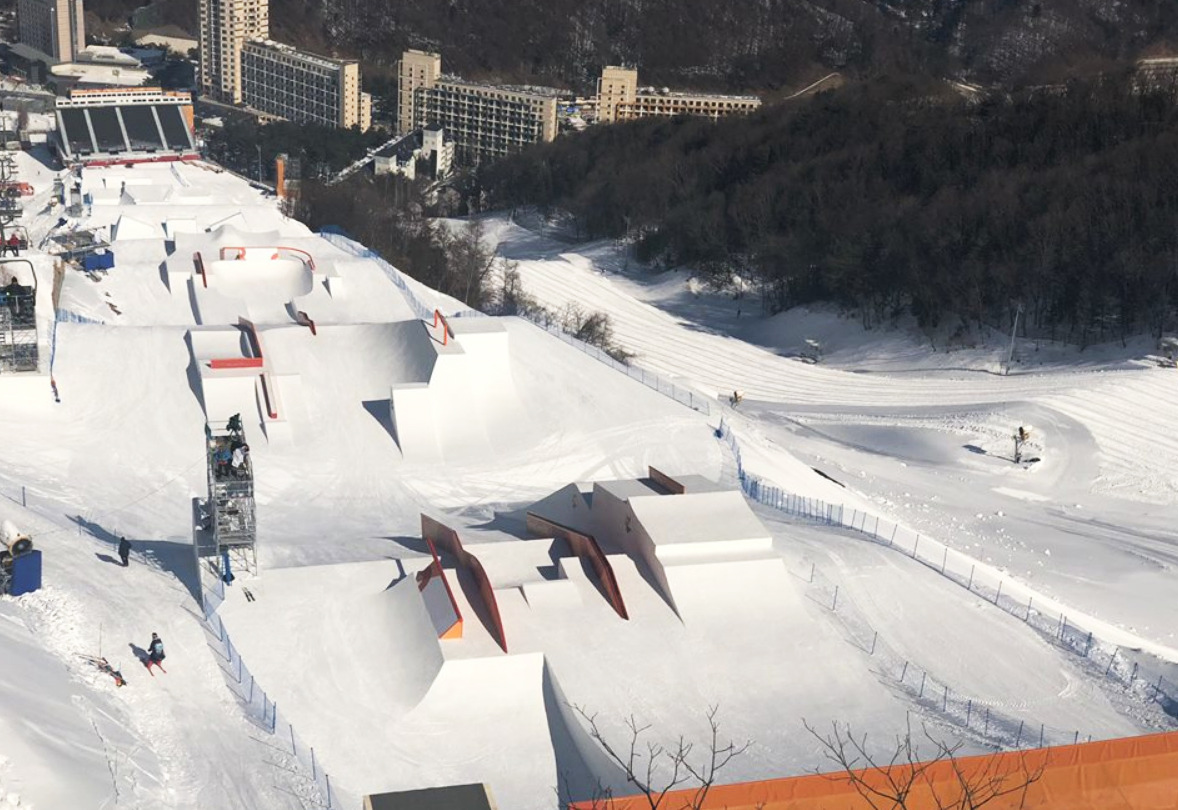 2018 Olympic Slopestyle course