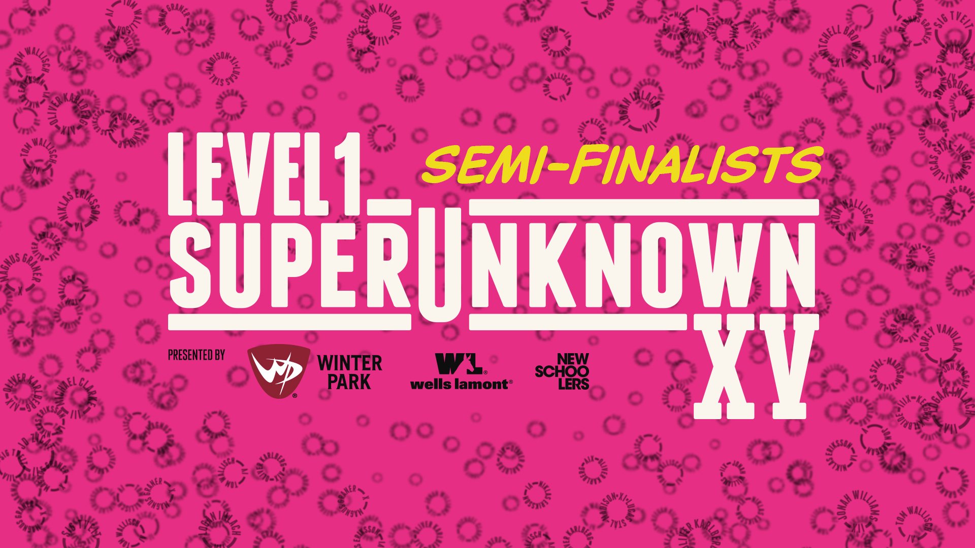 Here they are the 2018 Level 1 Superunknown entries featuring a deeper pool of talent than ever before. Watch them all right here.