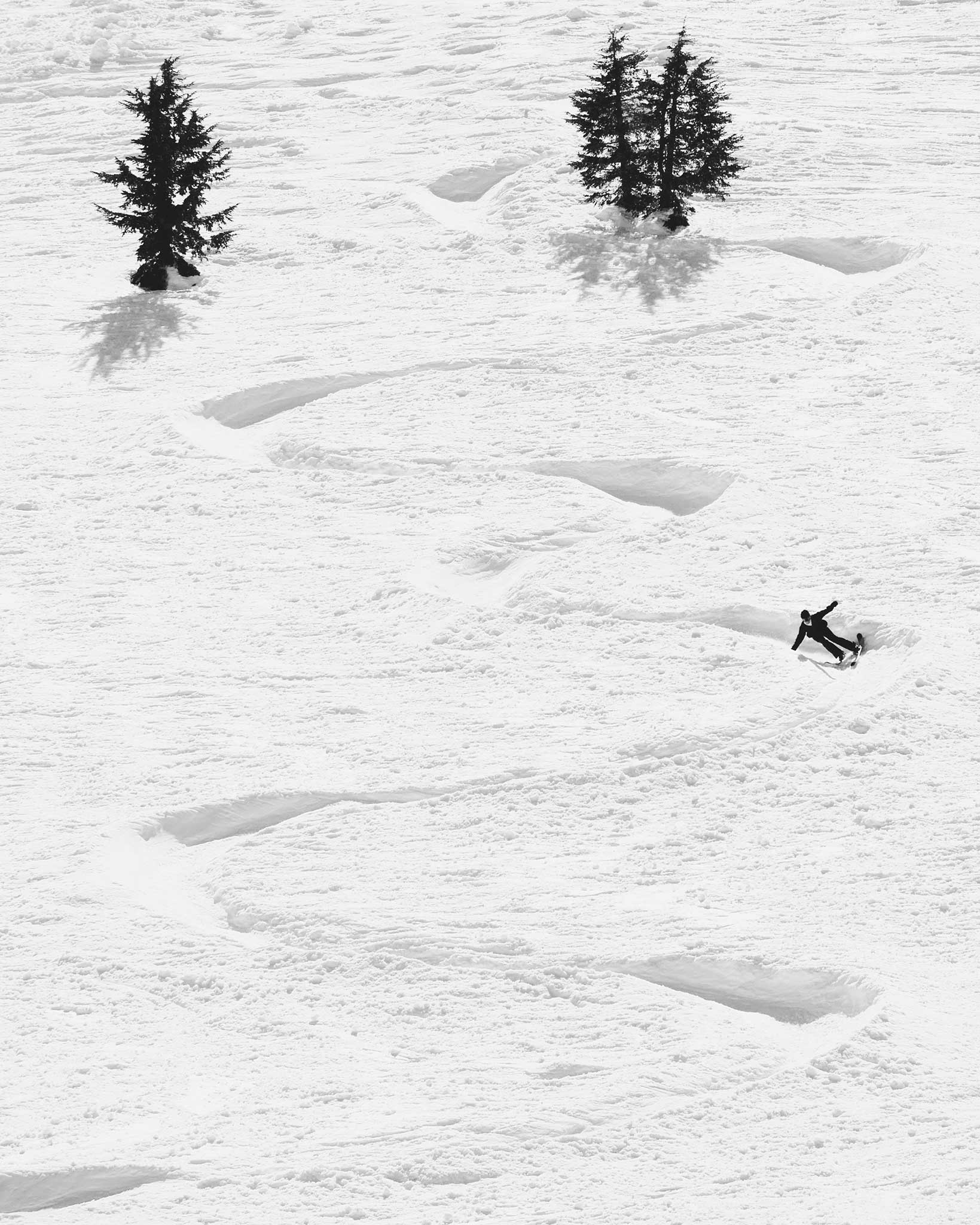 Rosina Friedel, SuperUnknown XV finalist, skis a snake run at Mammoth Mountain.