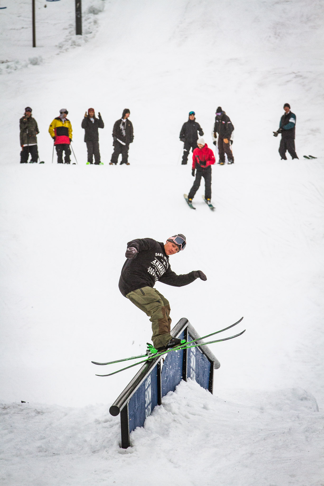 Oliver Karlberg slides a rail on Day 2 at Kimbo Sessions.