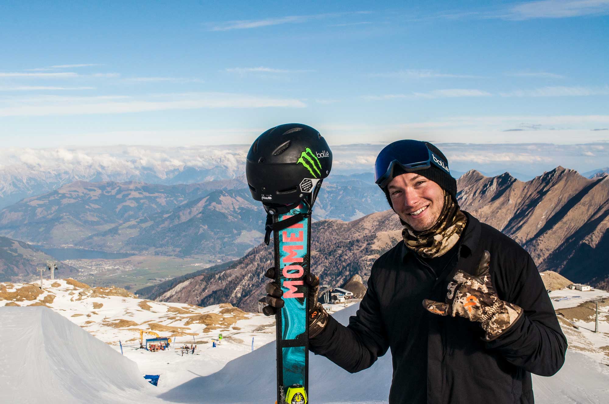 David Wise at the Kitzsteinhorn superpipe in November 2018.