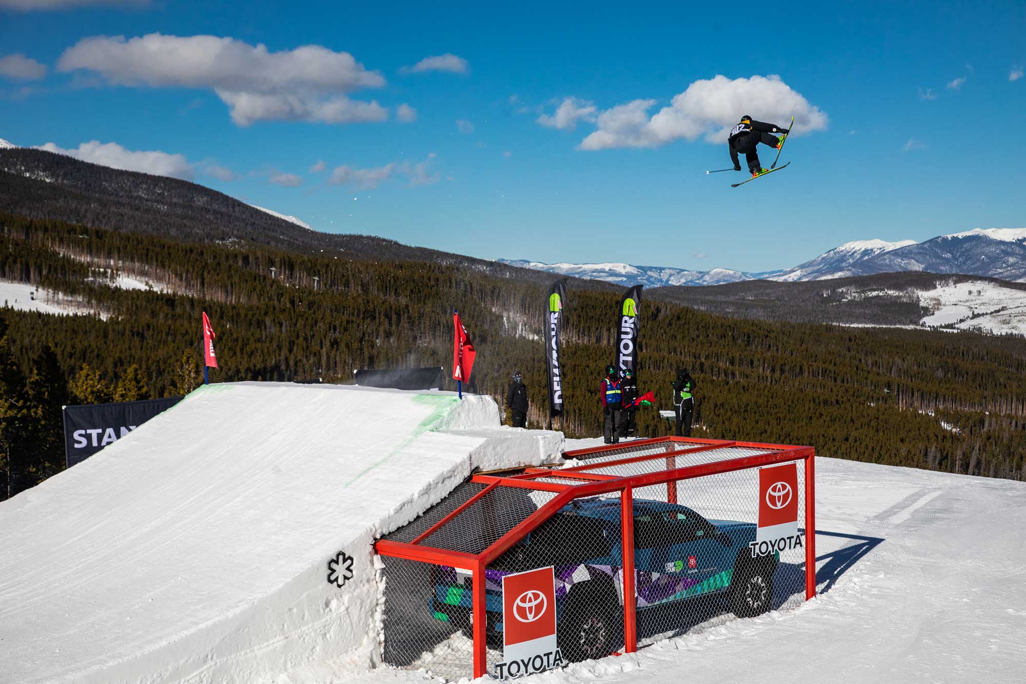 Alex Beaulieu-Marchand competes in ski slopestyle at the 2018 Winter Dew Tour in Breckenridge, Colorado