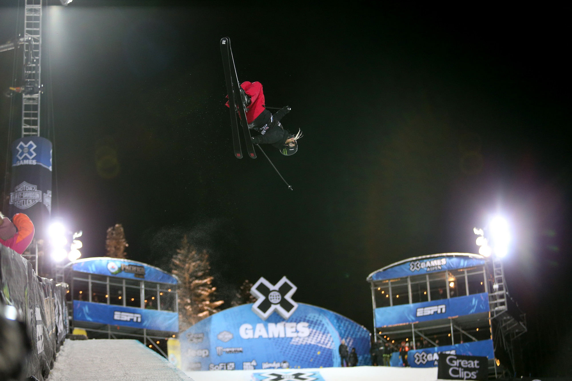Aspen, CO - January 24, 2019 - Buttermilk Mountain: Cassie Sharpe competing in Women's Ski SuperPipe during X Games Aspen 2019