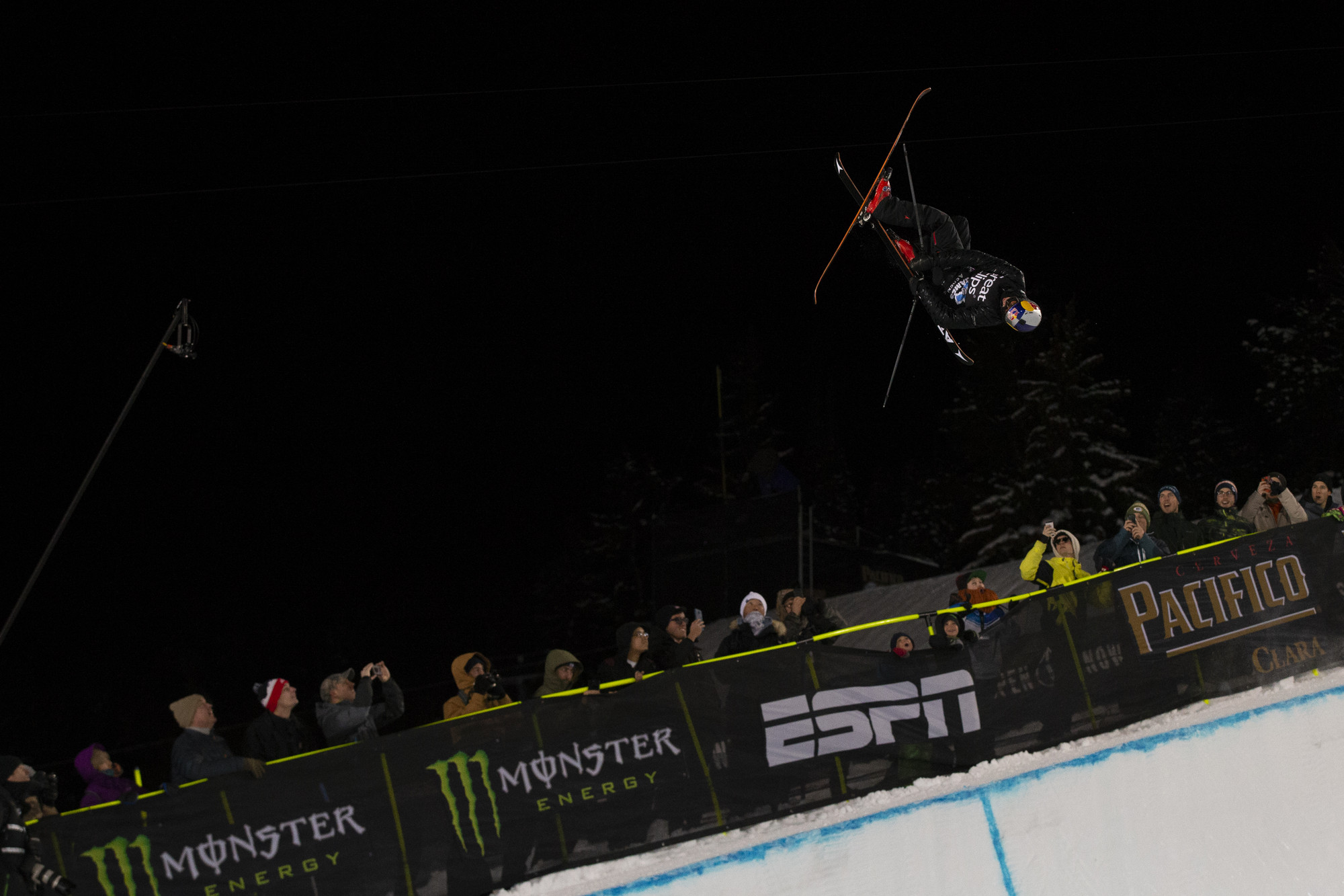 Aspen, CO - January 24, 2019 - Buttermilk Mountain: Nico Porteous competing in Great Clips Men's Ski SuperPipe during X Games Aspen 2019