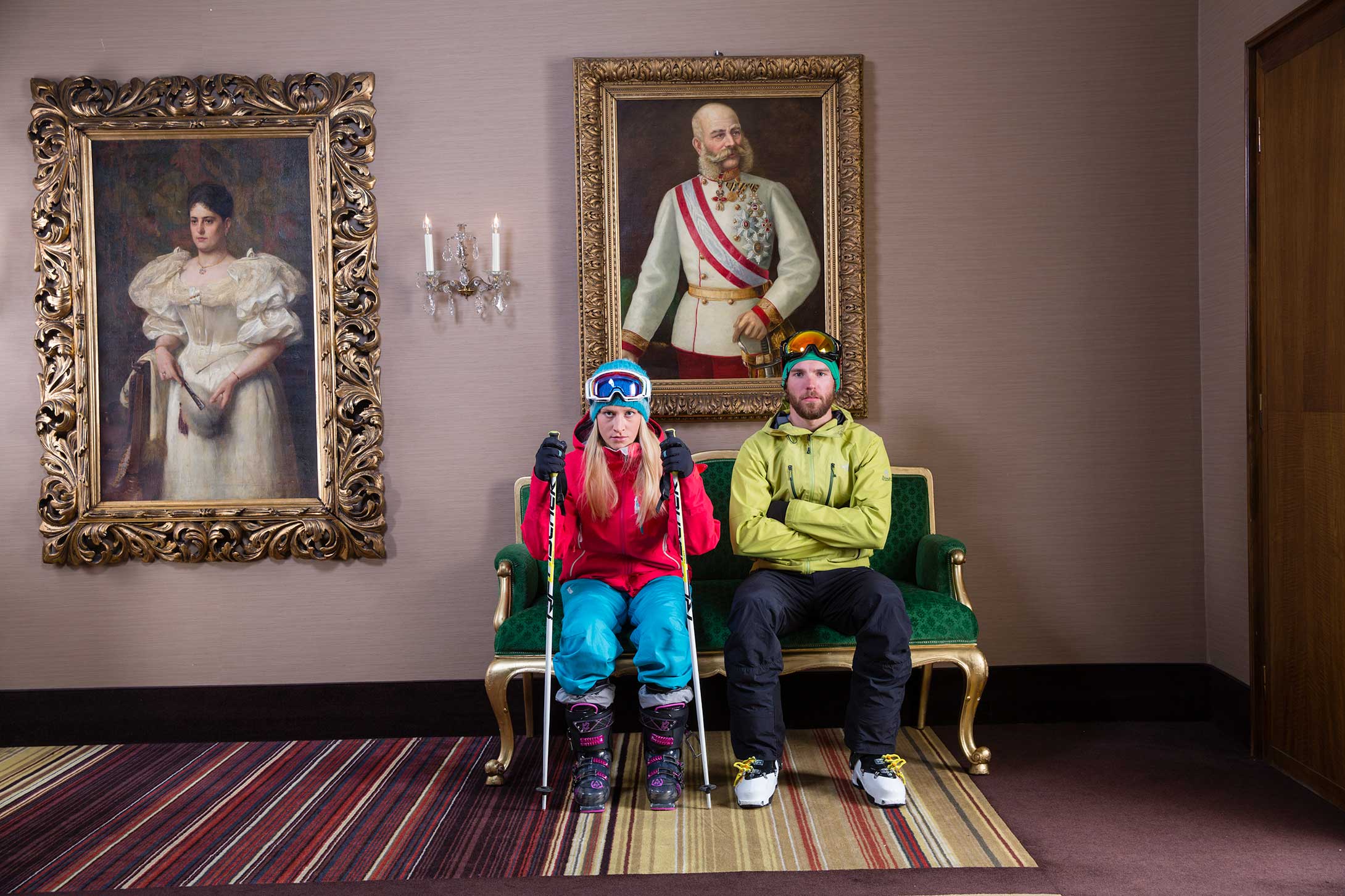 Skiers in Innsbruck Austria