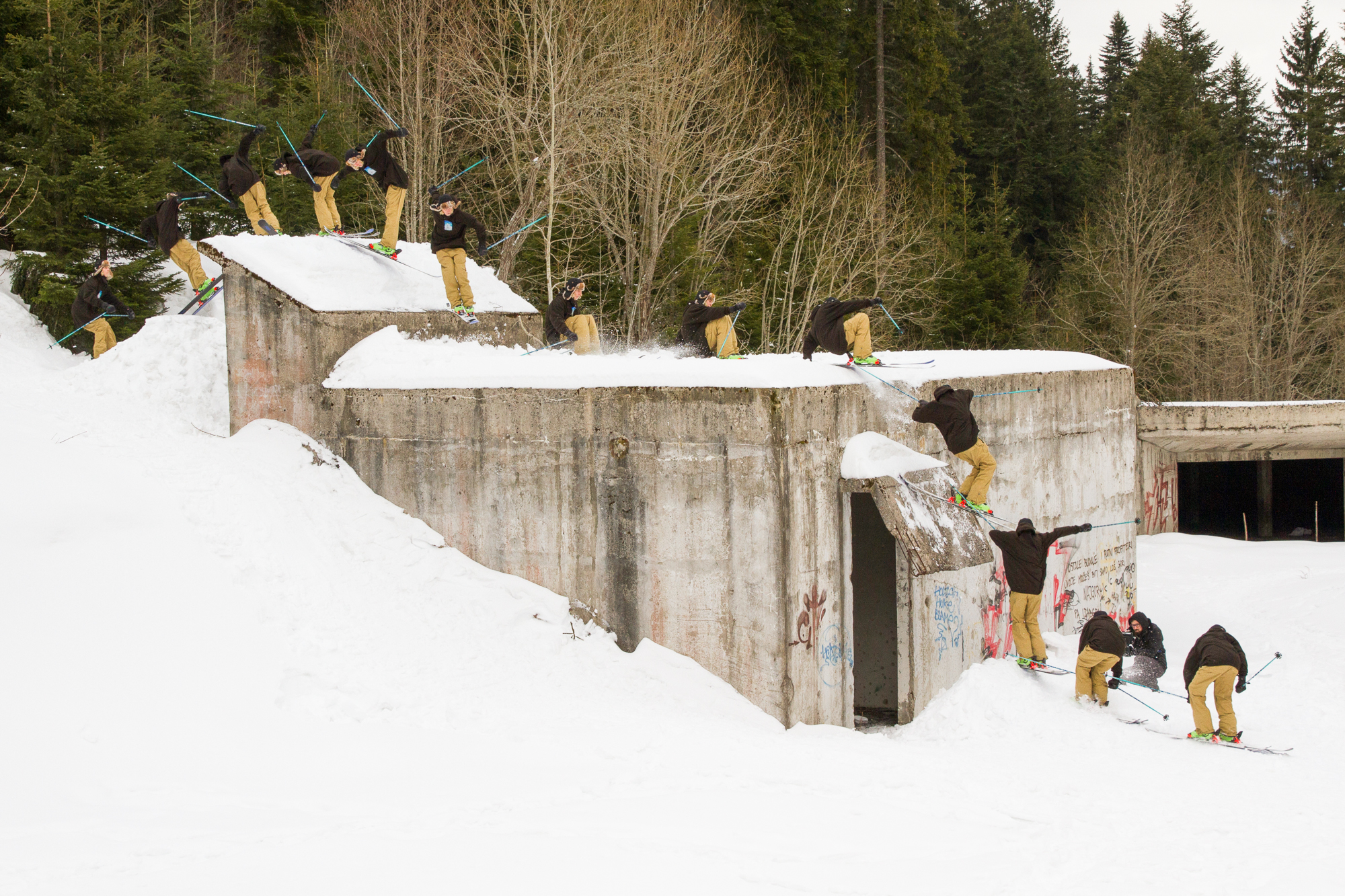 Tom Ritsch skiing in Sarajevo, Bosnia