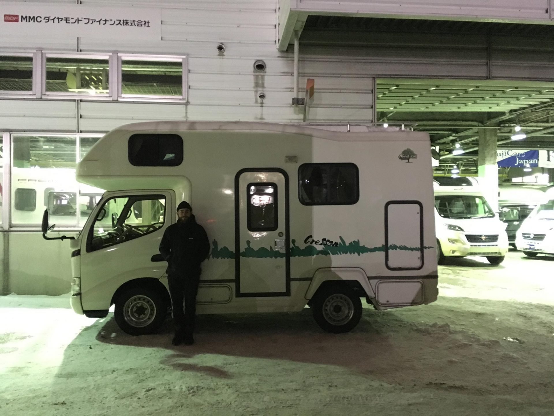 Japanese camper van rental in Sapporo.