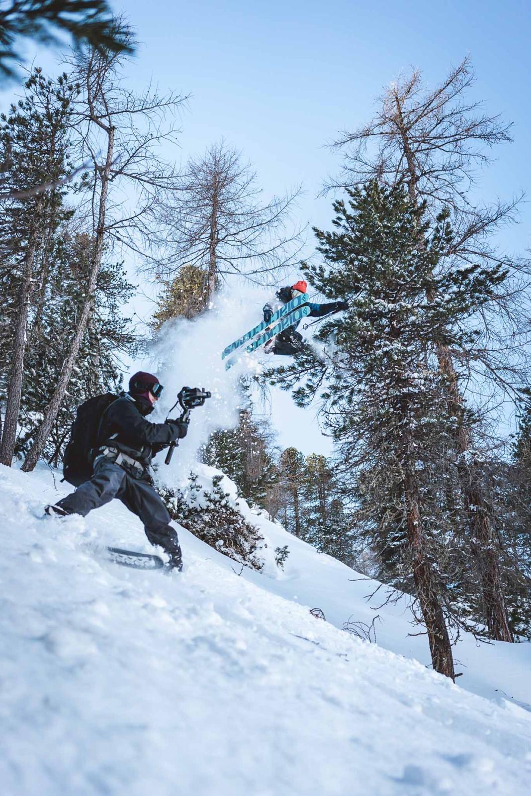 Nick Meilleur filming Anttu Oikkonen for Halcyon Days near Innsbruck, Austria