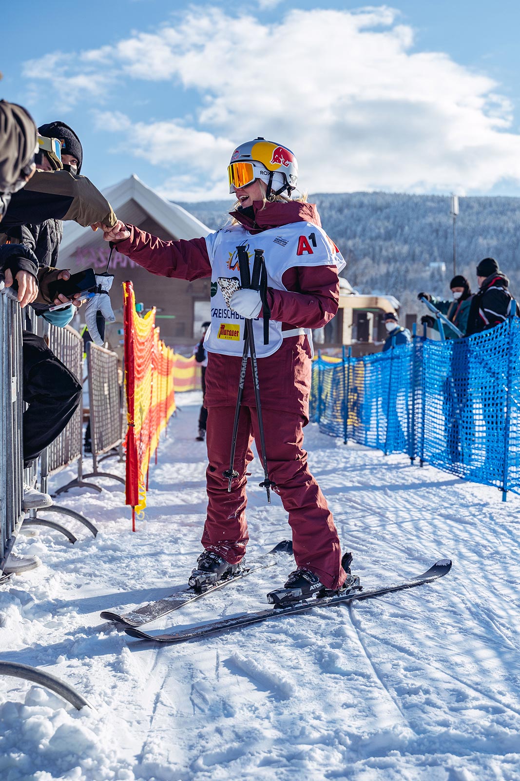 Tess Ledeux at the 2021 World Cup Big Air in Kreischberg, Austria