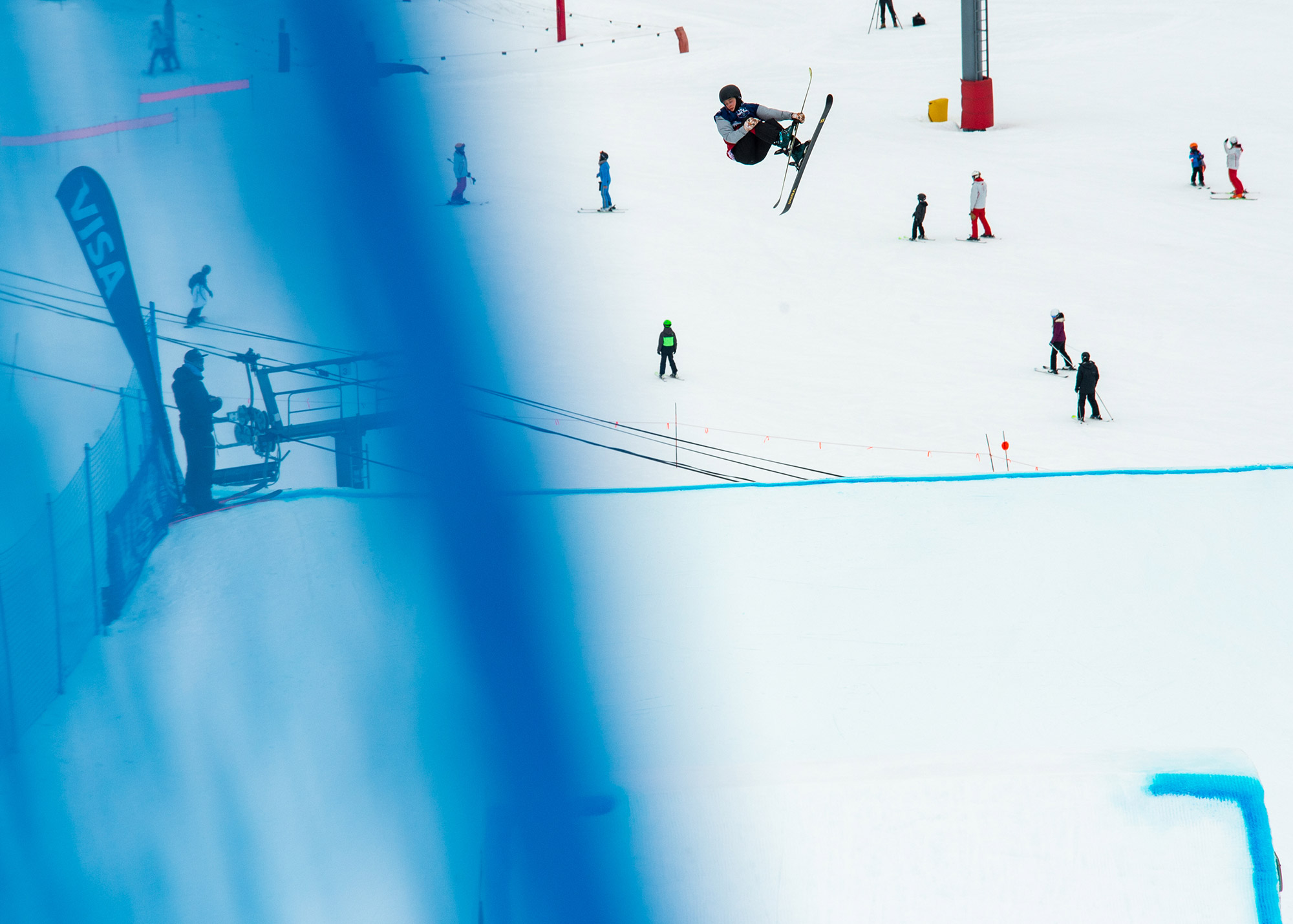 Anastasia Tatalina sends a rightside double cork 1260 in Big Air Finals at the 2021 FIS Freestyle World Championships in Aspen, Colorado.