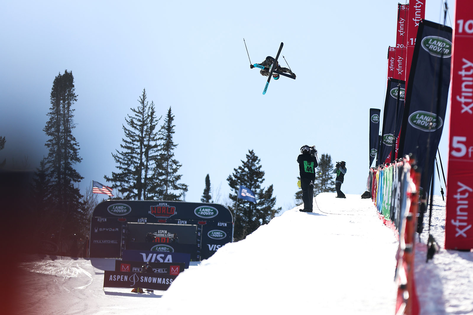 David Wise competes in the men's halfpipe finals at the 2021 FIS World Championships in Aspen, Colorado