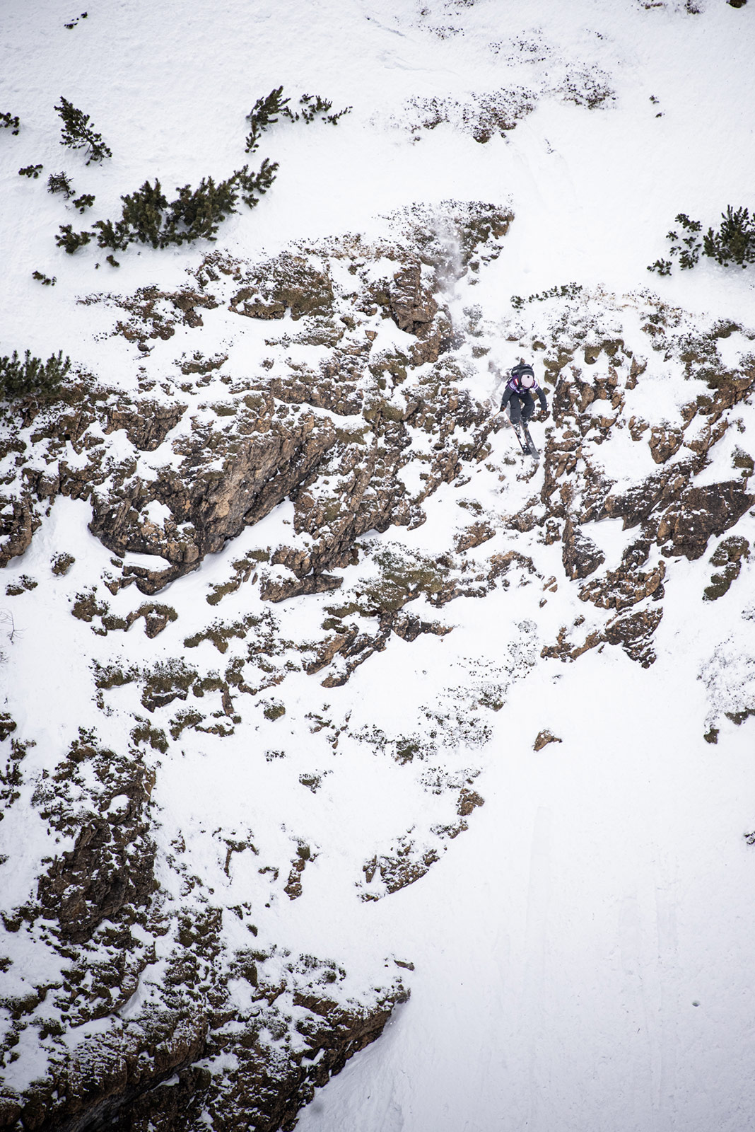 Tracy Chubb competes in the Freeride World Tour 2021 stop in Fieberbrunn, Austria.