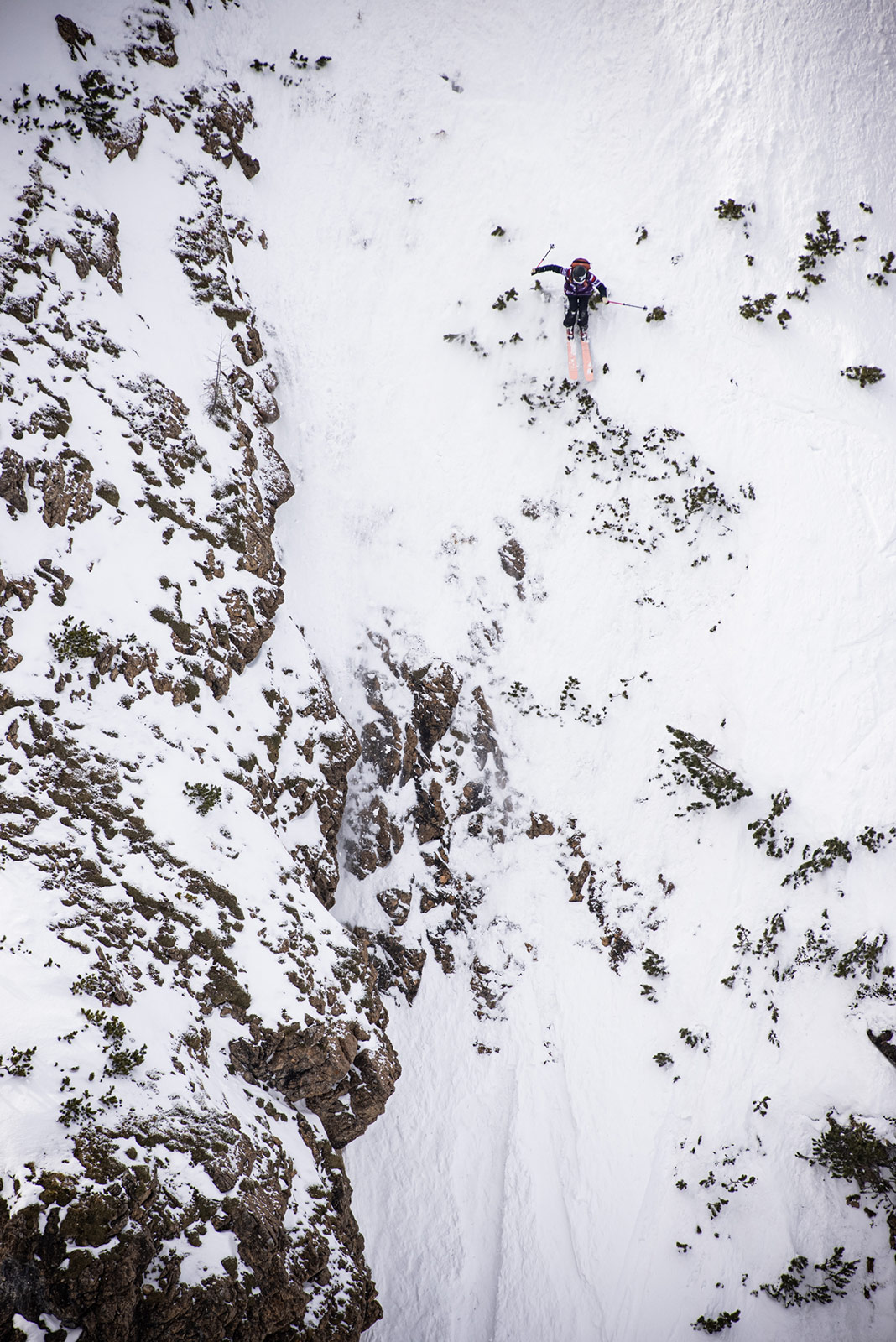 Zuzanna Witych competes in the 2021 Freeride World Tour in Fieberbrunn, Austria.