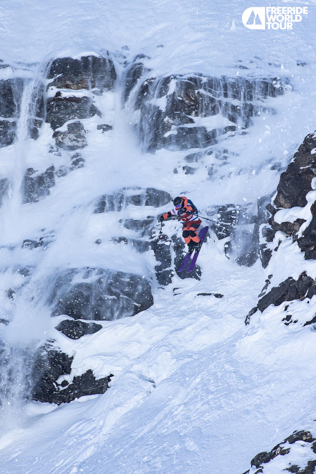 Elisabeth Gerritzen competes in the Freeride World Tour Verbier.