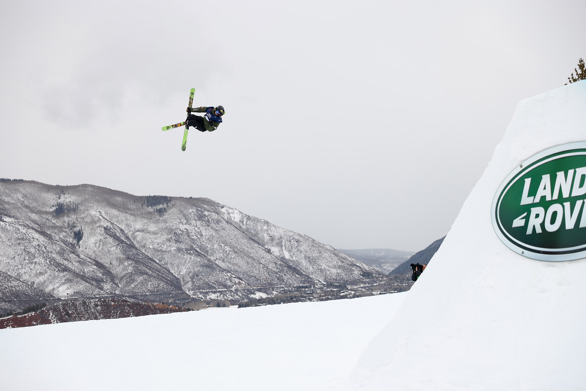 Silvia Bertagna competes in Big Air finals at the 2021 FIS Freestyle World Championships in Aspen, Colorado.