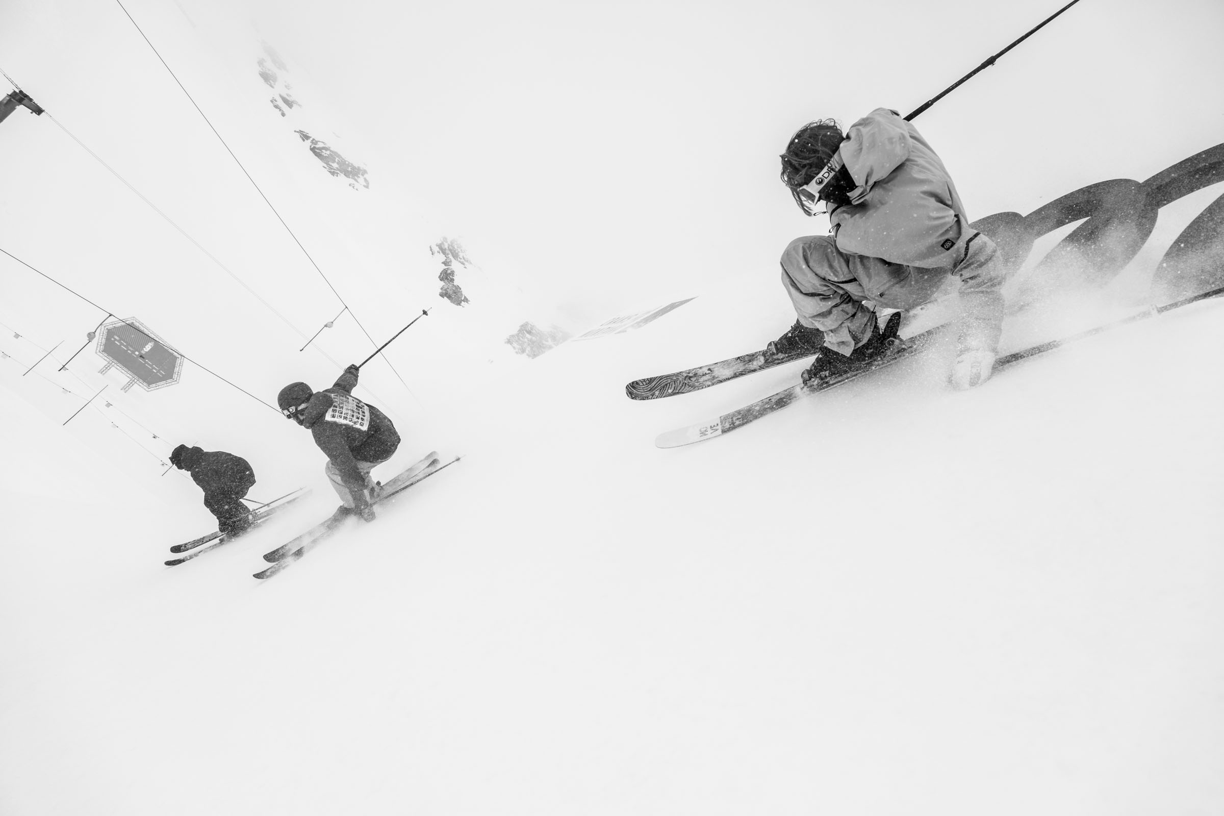Laurent De Martin, Robin Briguet and Anthony Vuignier at the 2021 Audi Nines in Crans-Montana, Switzerland
