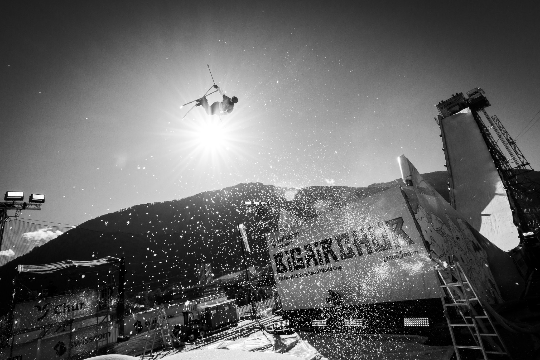 Hugo Burvall at Big Air Chur