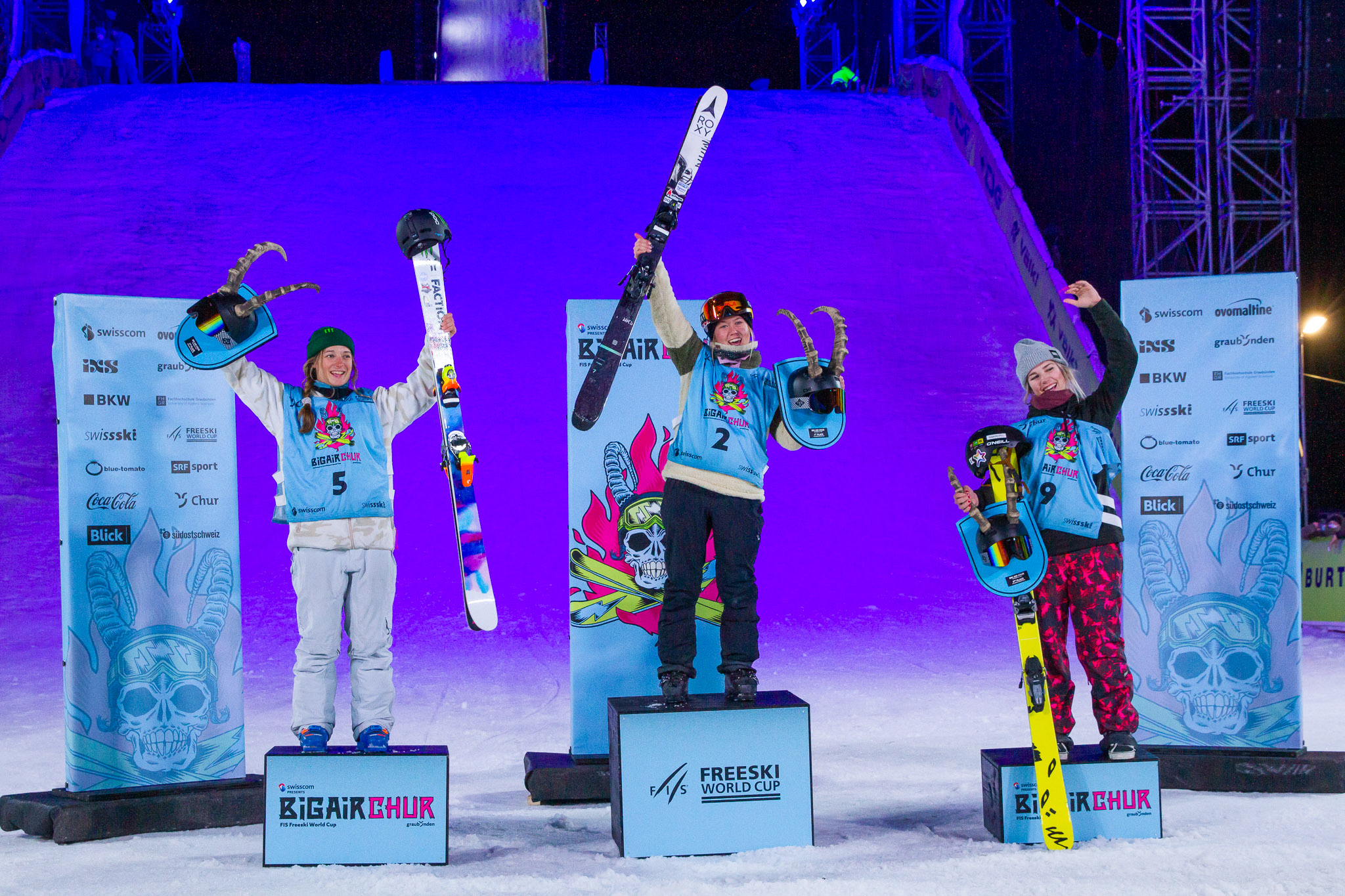 Women's Podium at Big Air Chur
