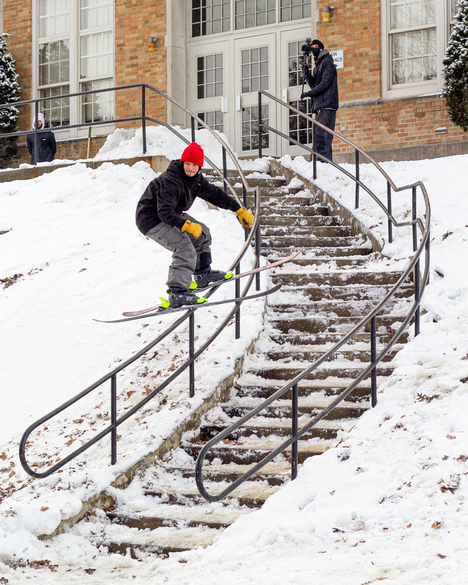 Calvin Barrett skiing for the new Strictly all-street film