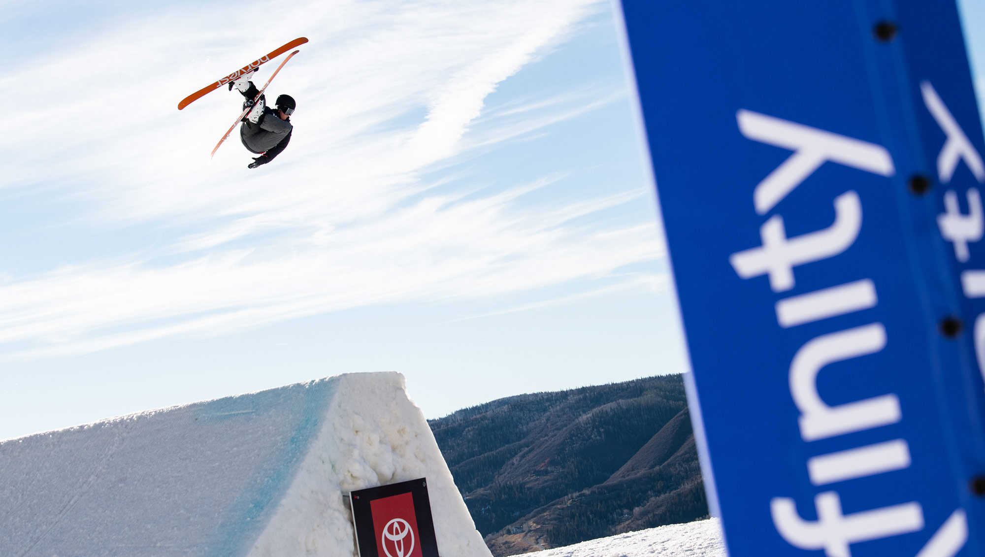 Jay Riccomini competes in qualifiers at the 2021 Visa Big Air in Steamboat, Colorado.