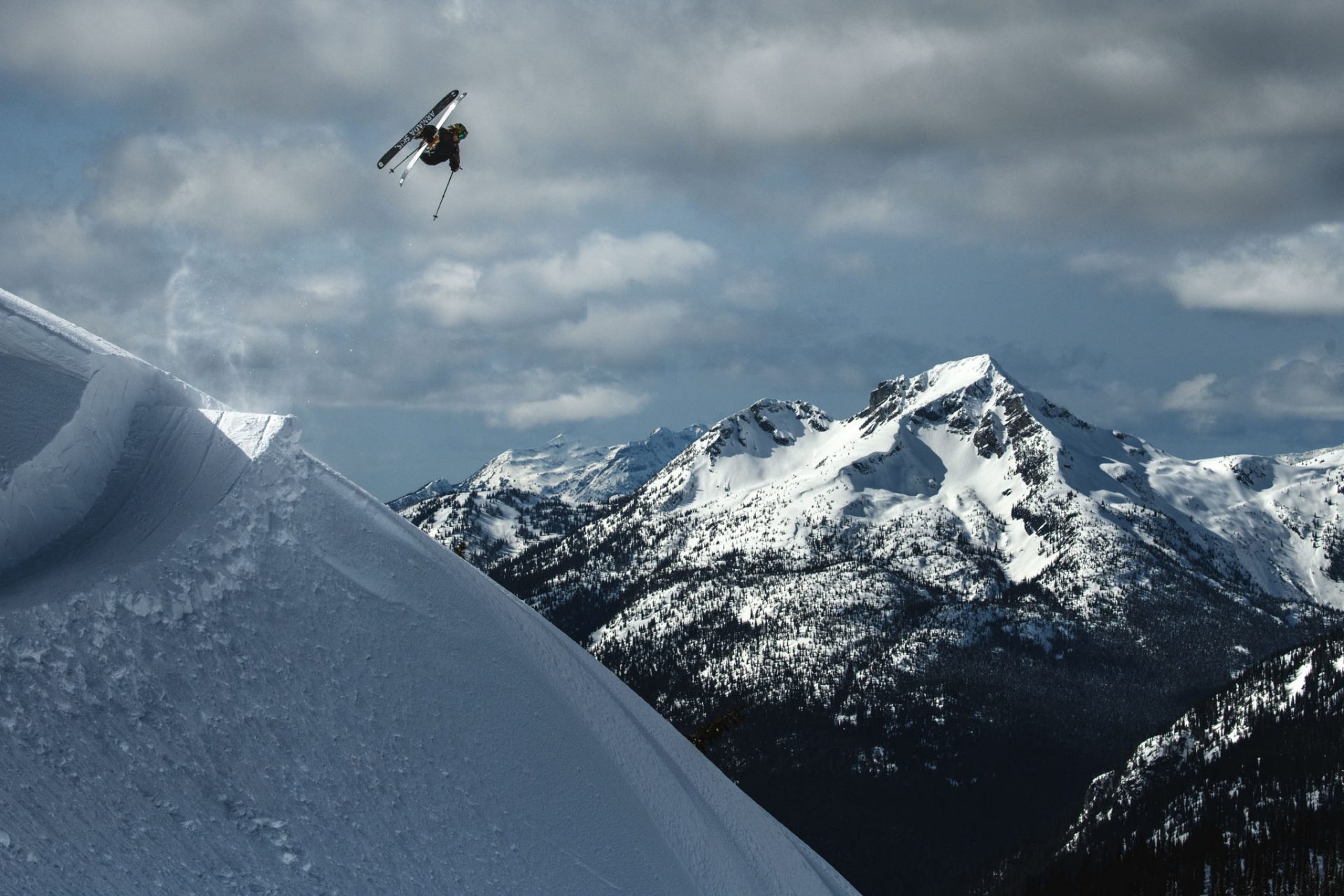 Sammy Carlson boosting a backcountry hit while filming for North of Now.