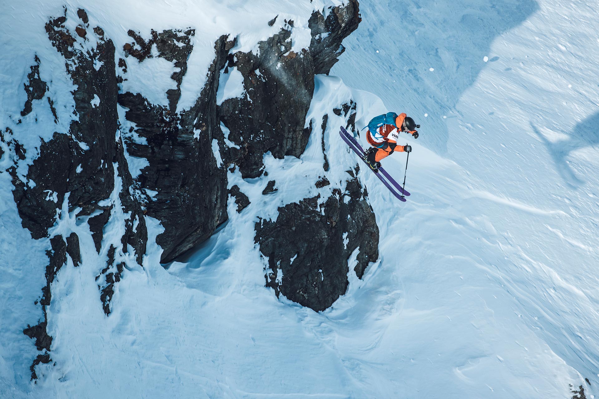 Elisabeth Gerritzen competes in the 2021 Freeride World Tour.