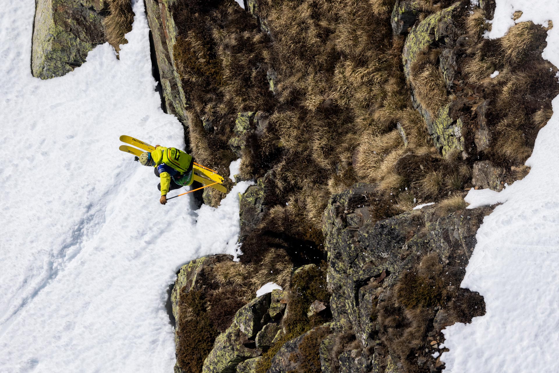 Andrew Pollard competes at the 2022 Freeride World Tour stop in Ordino-Arcalís, Andorra.