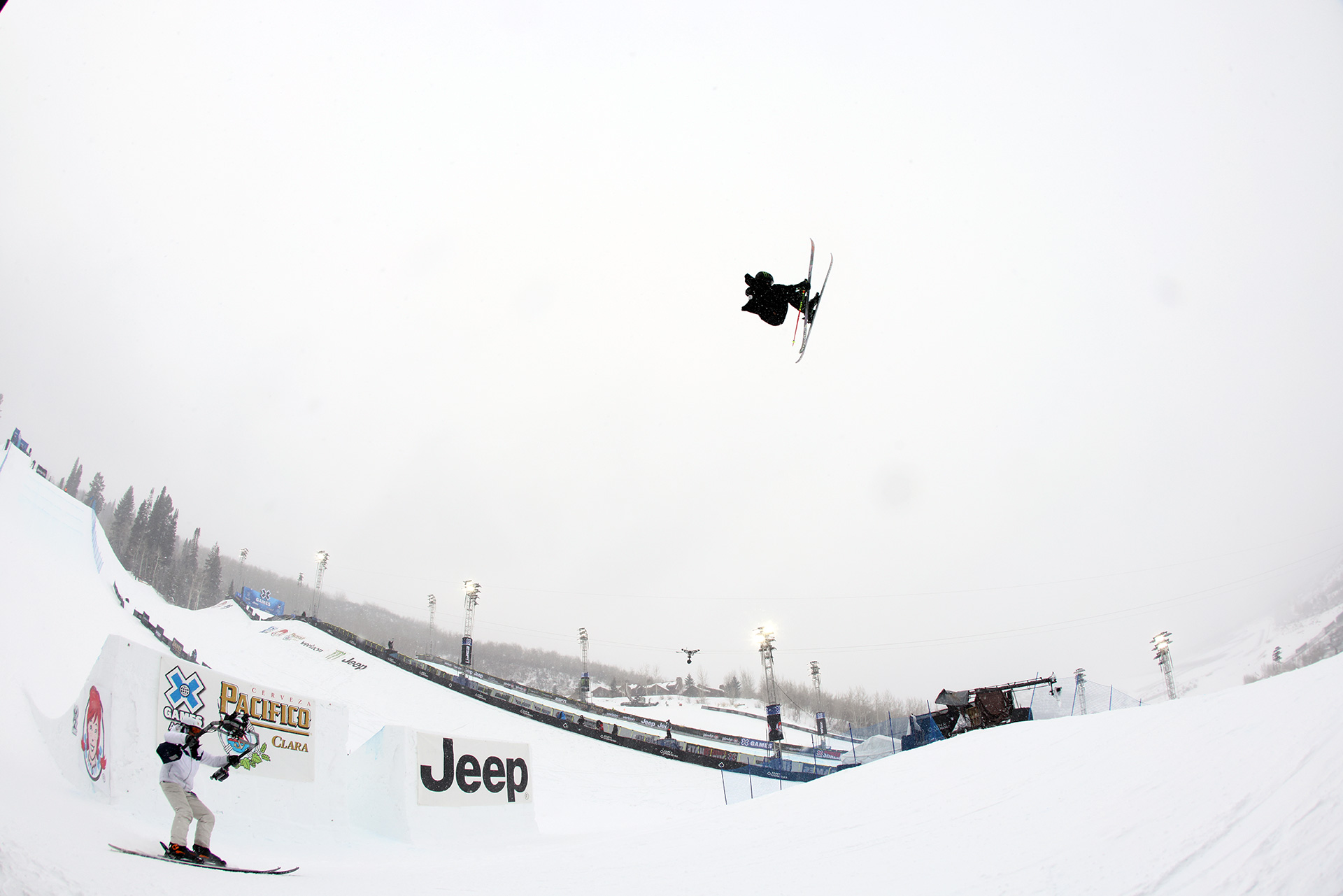 Megan Oldham competes in womens ski big air at the 2022 Winter X Games.