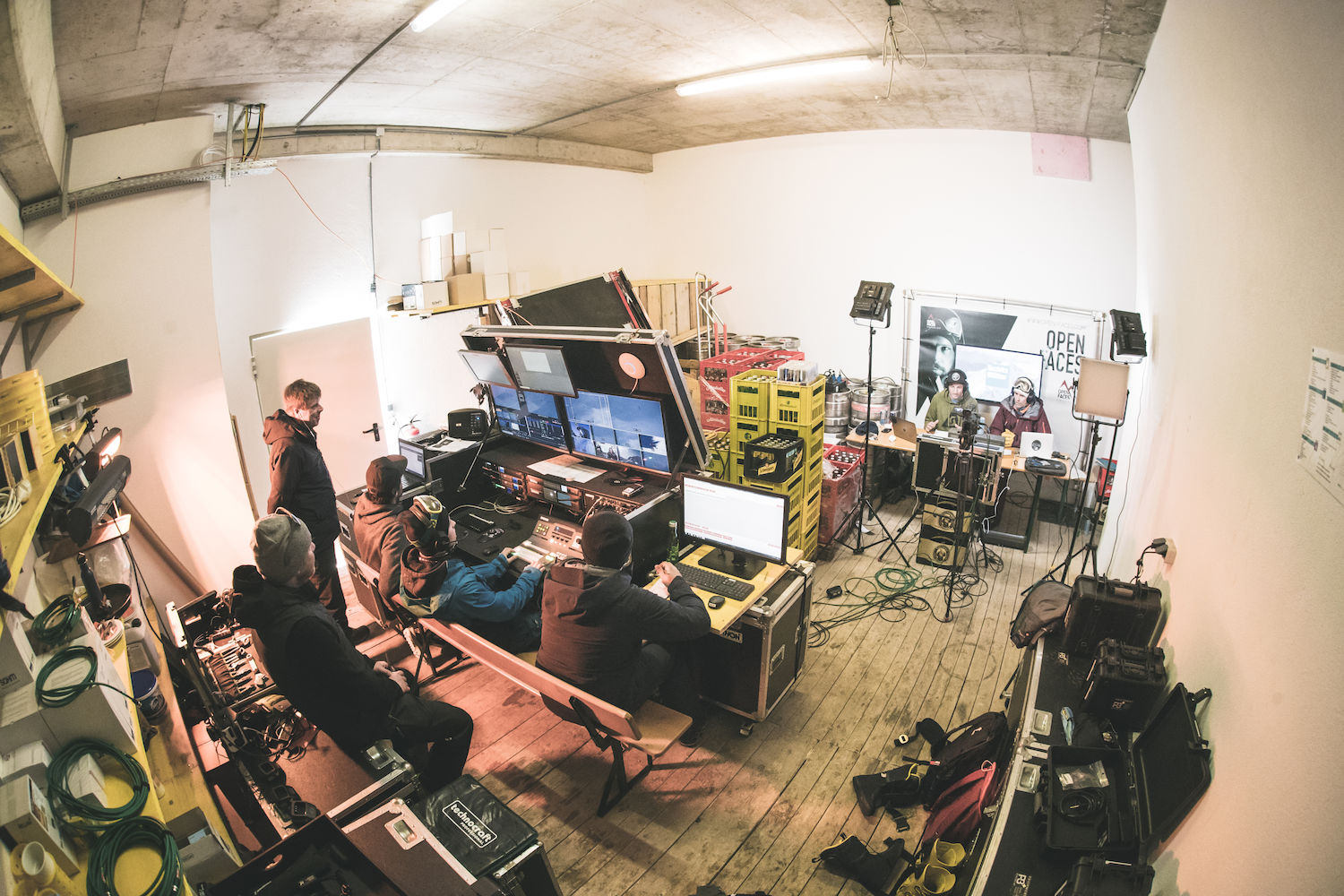 Behind the scenes of the Open Faces freeride livestream