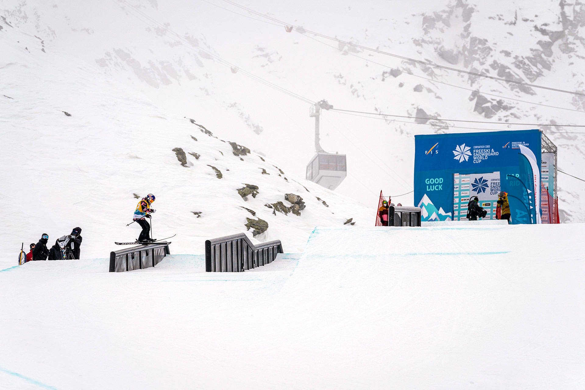 Tess Ledeux at the 2021 Corvatsch World Cup slopstyle